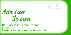 adrian szima business card