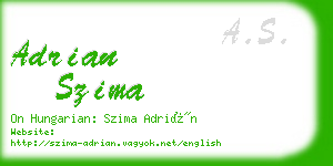 adrian szima business card